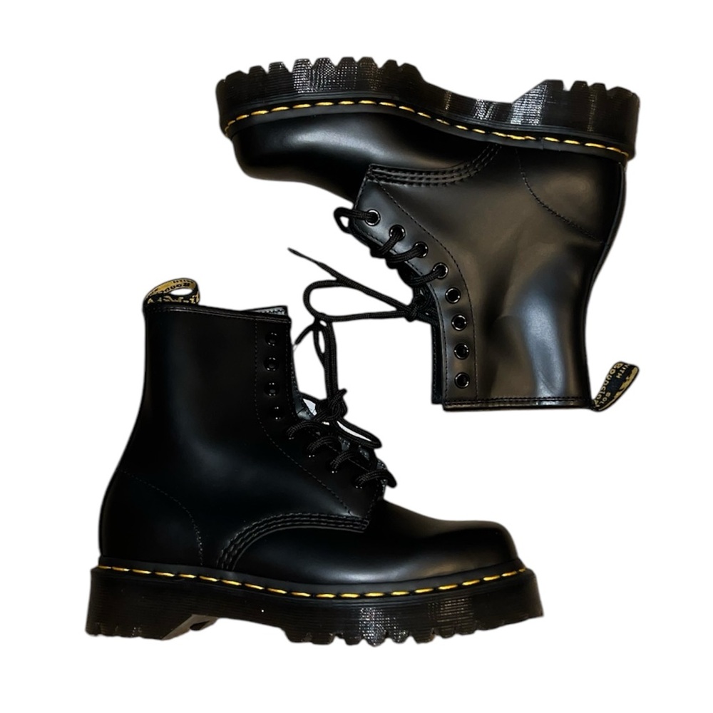 NWOT Dr. Marten’s 1460 Bex Black Square Toed Boots Womens Size 6 Mens size 5